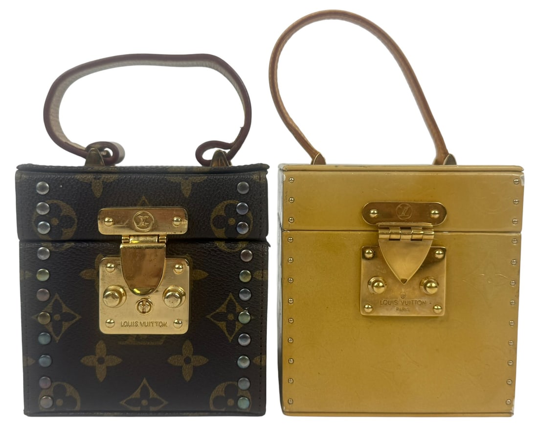 Designer Inspired Mini Trunk Travel Handbags 2pcs (1 of 17)