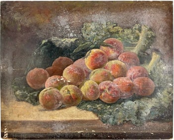 Antique Still Life Oil Painting on Wood