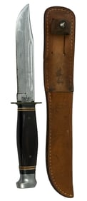 Ka-Bar 1208 USA Vintage Hunting Knife w/ Sheath