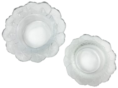 Lalique French Crystal 'Nemours' Bowls 2pc SET