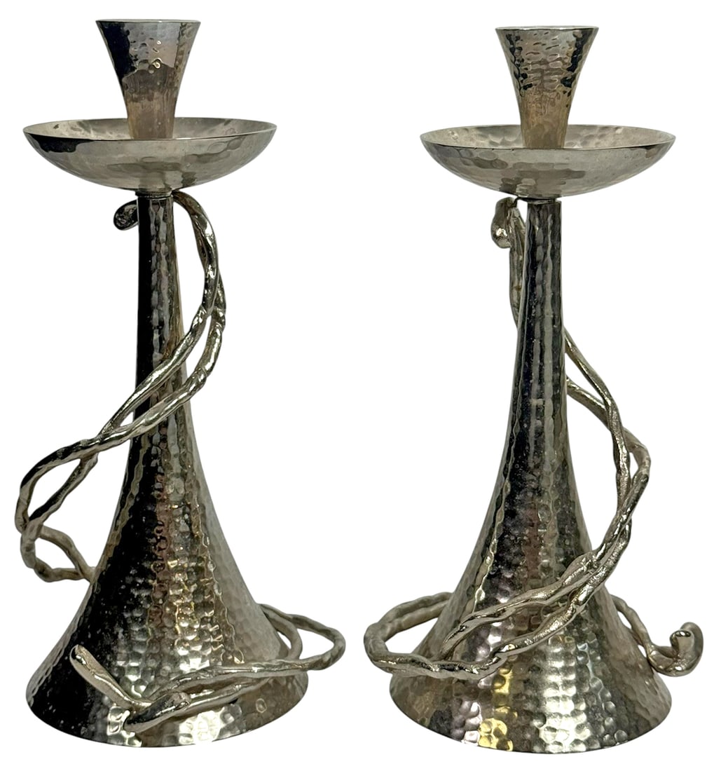 Pair of Michael Aram Candlestick Holders SIGNED (1 of 2)
