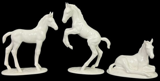 Hutschenreuther Selb German Porcelain Figures 3pcs