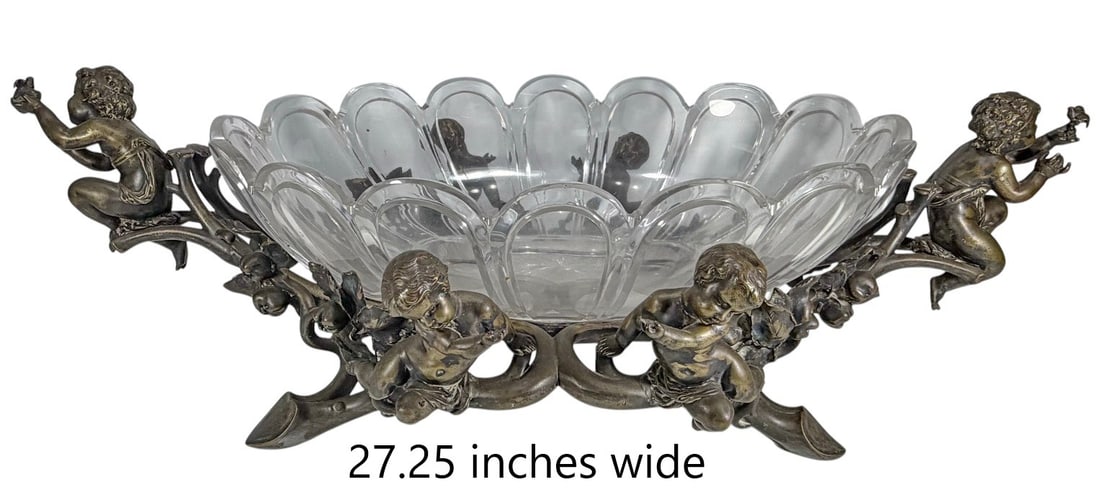 Christofle French Bronze & Glass Centerpiece Bowl (1 of 10)