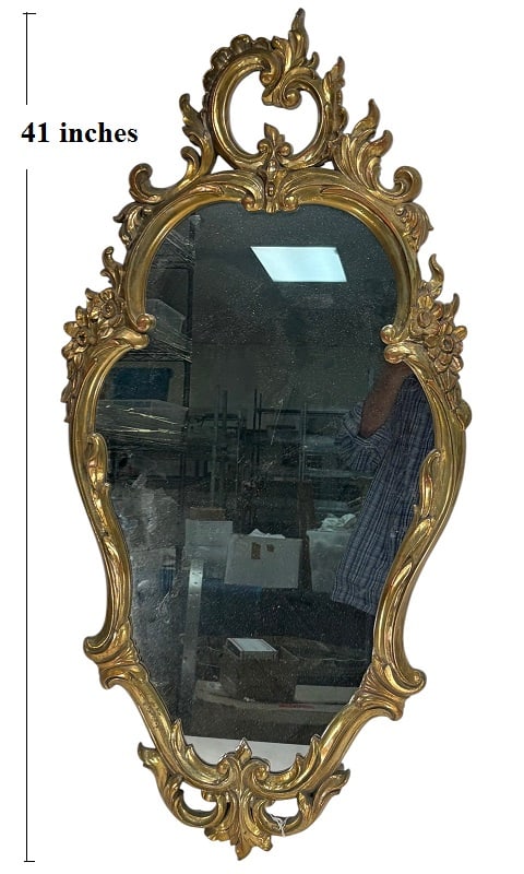 Gilt Resin Oval Wall Mirror by Syrco Inc. USA (1 of 6)