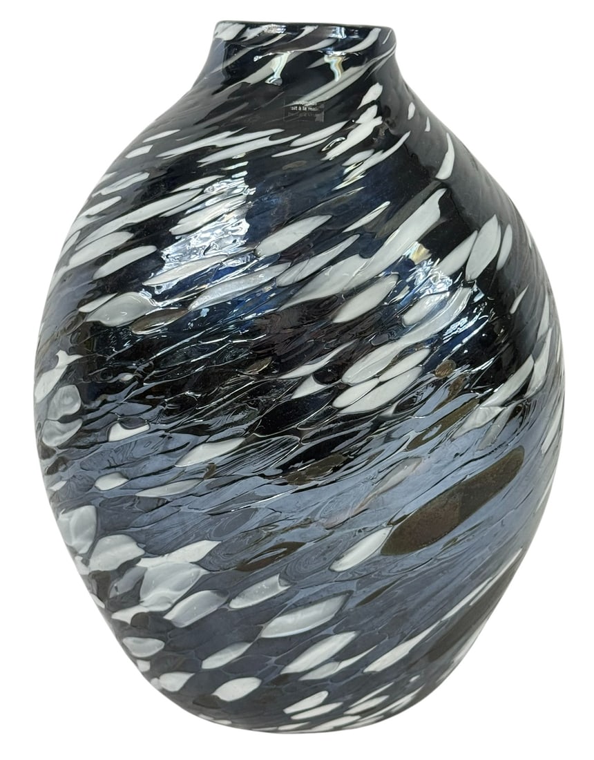 French Contemporary Hand-Blown Art Glass Vase (1 of 7)