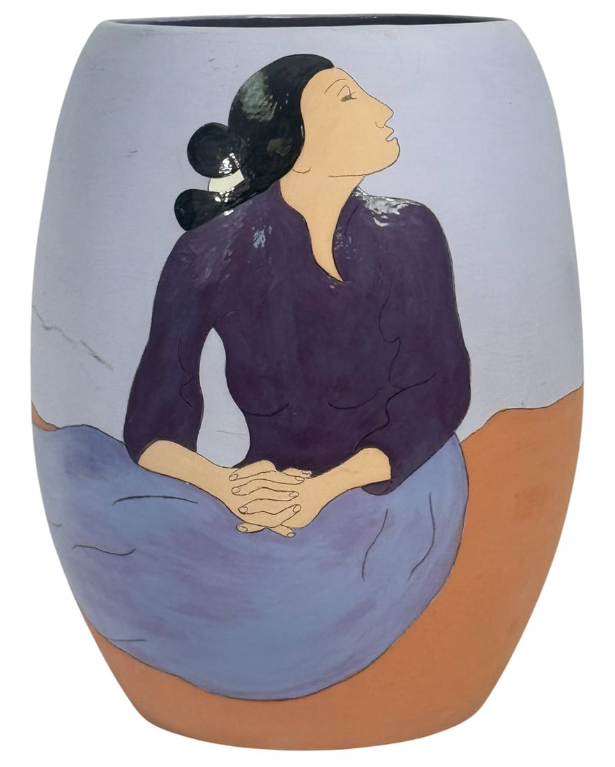 R.C. Gorman L/E Native American-Style Pottery Vase (1 of 9)