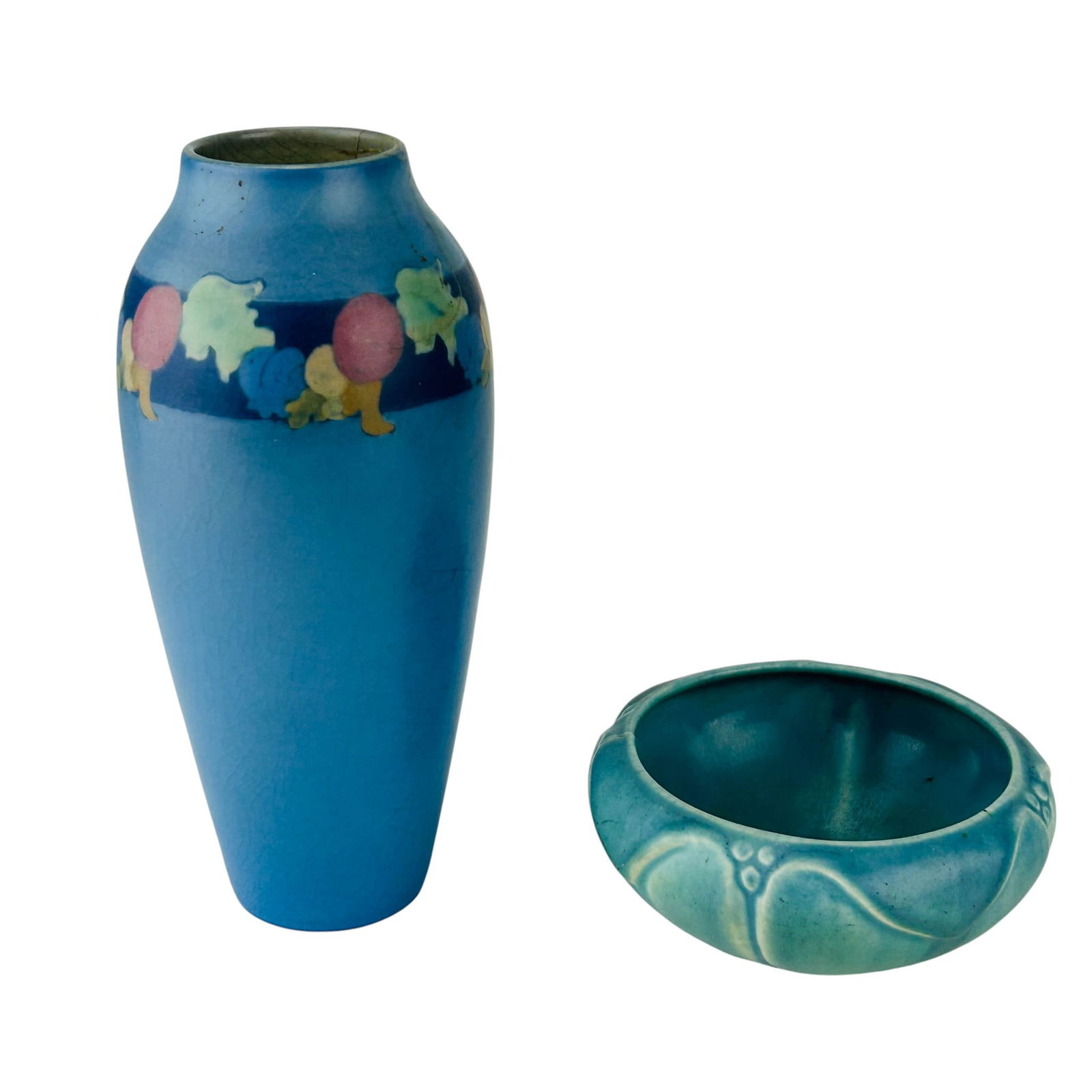 Rookwood 2099 & 295E Art Pottery Vase Bowl 2pc LOT (1 of 7)