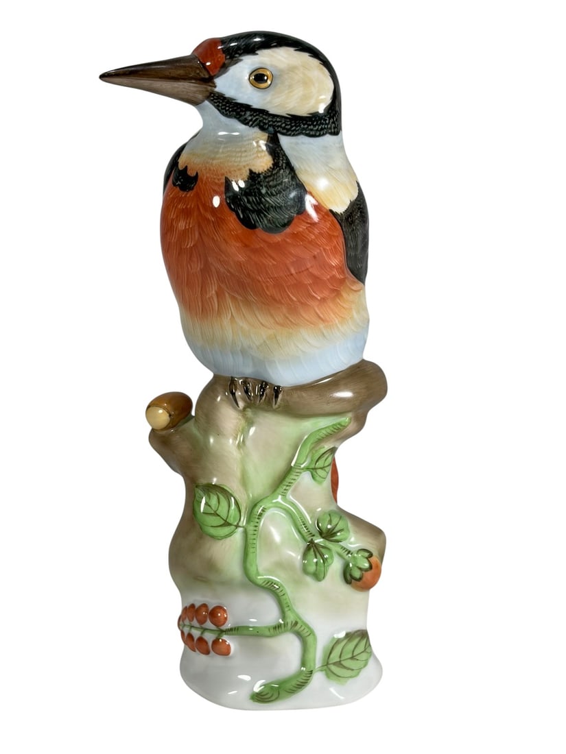 Herend Hungary Woodpecker Bird Porcelain Fig (1 of 6)