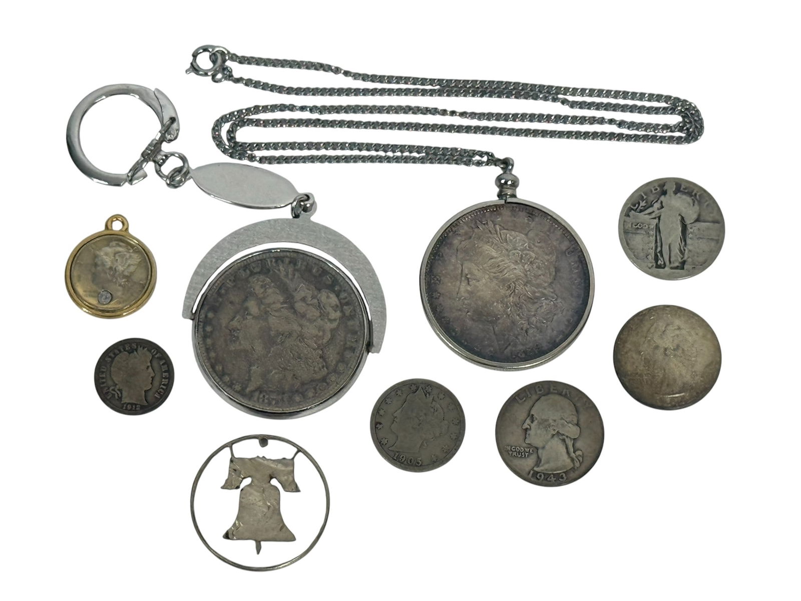 U.S. Coins & Jewelry Incl. Silver Quarters 9pc LOT (1 of 9)