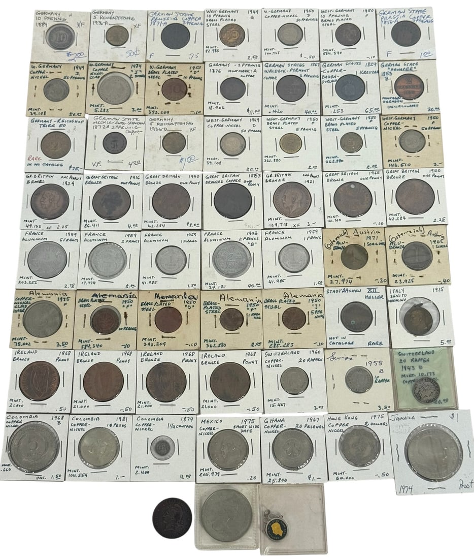World Coins Silver, WWII, Commemoratives 59pc LOT (1 of 7)