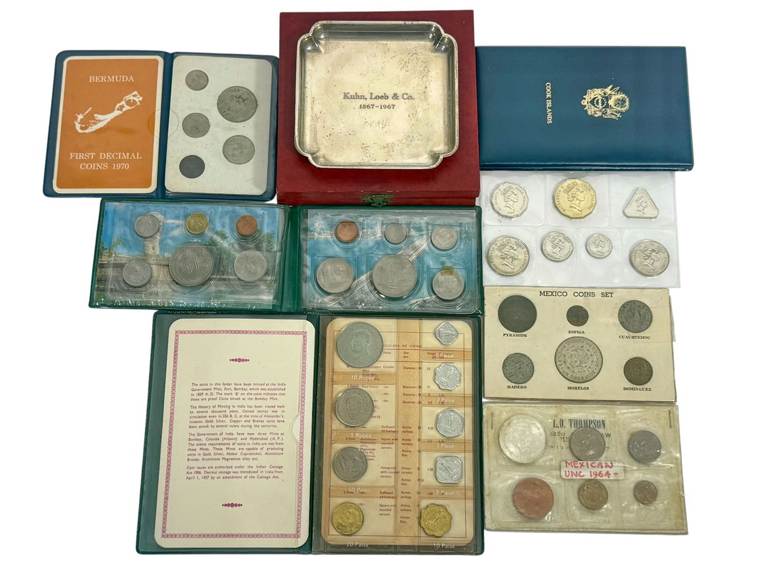 World Coin Sets & Cartier Sterling Bowl 46pc LOT (1 of 12)