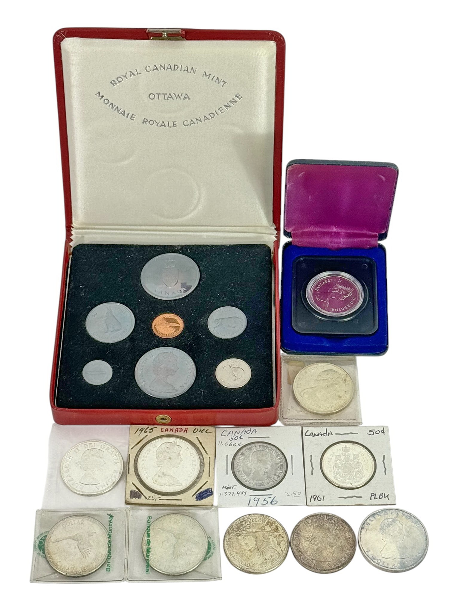 Canadian Coins Including Silver & Cases 18pc LOT (1 of 6)