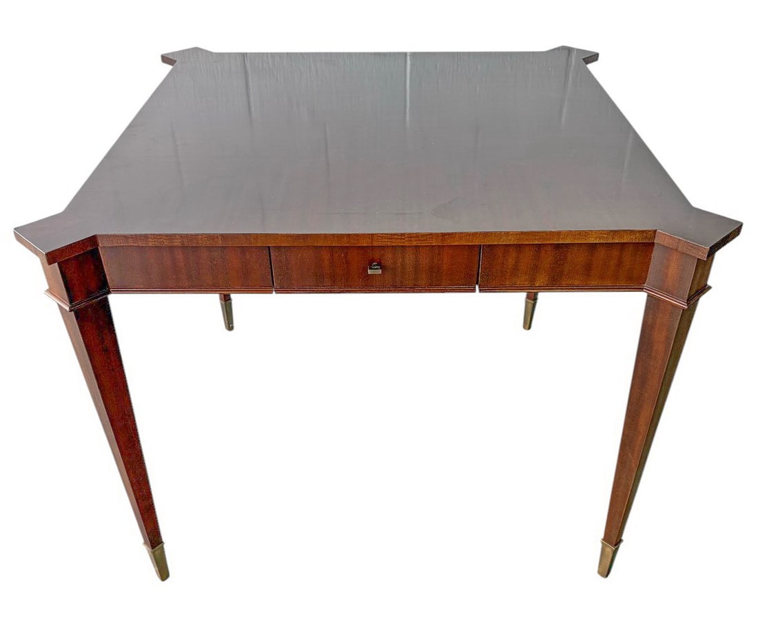 French Mahogany & Brass Game Table (1 of 9)
