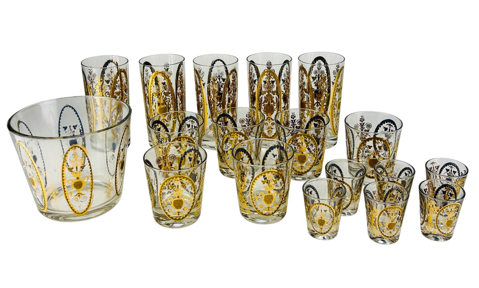 UTD Mid Century Hollywood Regency Barware 18p LOT (1 of 12)