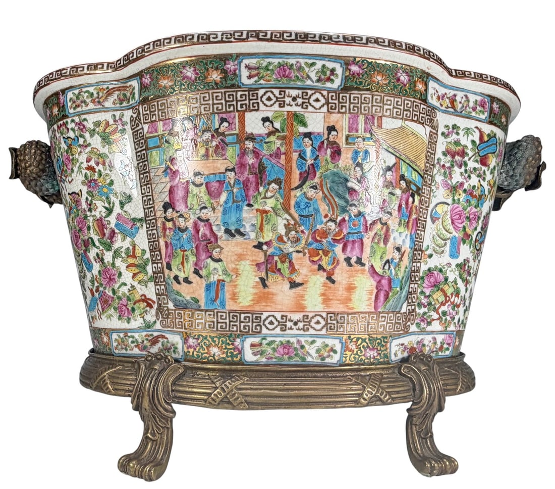 Chinese Famille Rose Style Large Porcelain Planter (1 of 5)