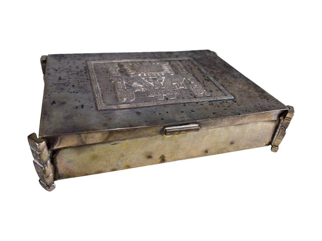 Vintage Bolivian 900 Silver Jewelry Box (1 of 7)