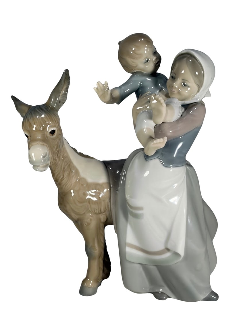 Lladro Donkey Ride by Juan Huerta Porcelain Fig (1 of 8)