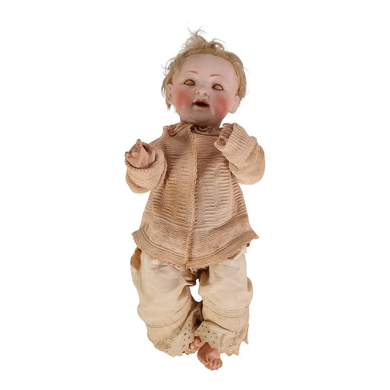 J D Kestner Antique 17" Bisque Head Sleep Eye Doll (1 of 7)