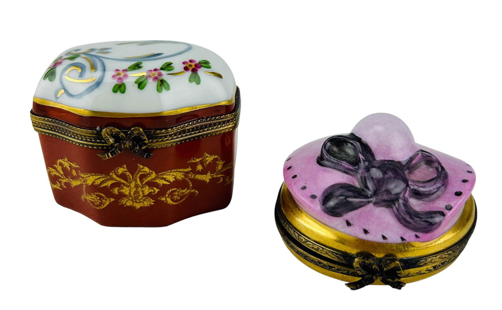 Limoges Perfume Scent Casket & Hat Trinket Box LOT (1 of 6)
