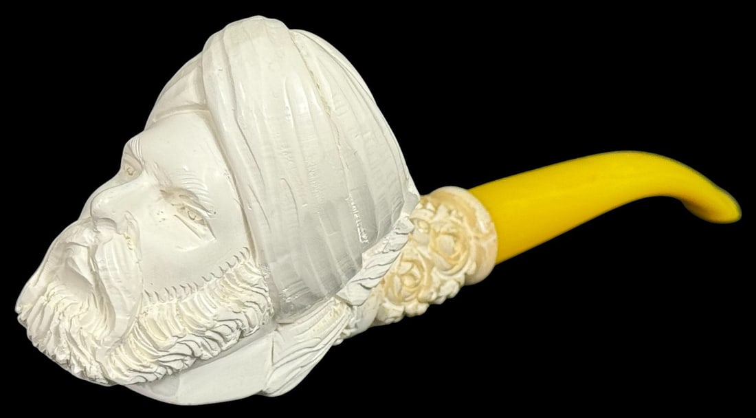 Hand-Carved Turbaned Man Meerschaum Pipe (1 of 5)