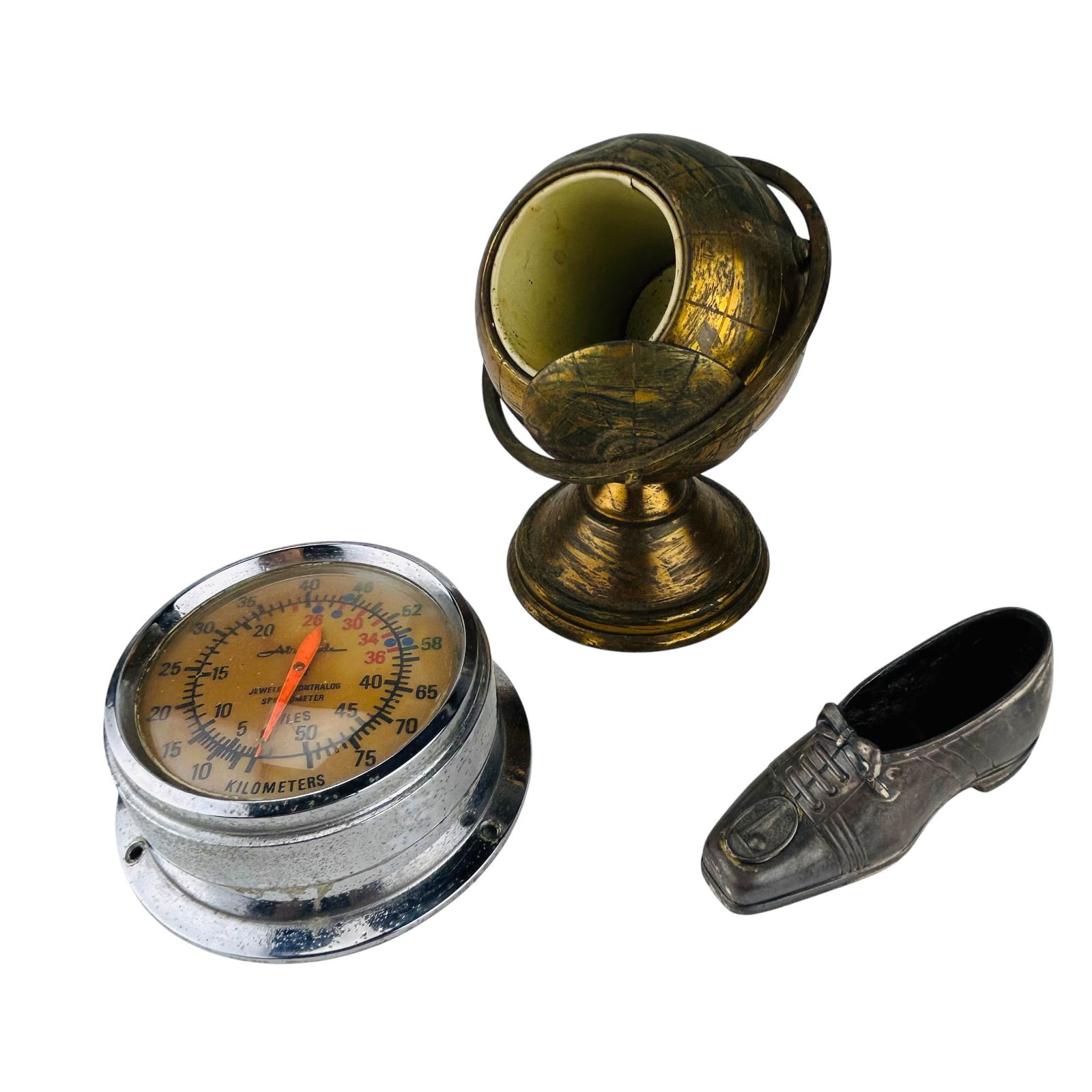 Speedometer & Chicago Worlds Fair Ashtray Shoe LOT (1 of 6)