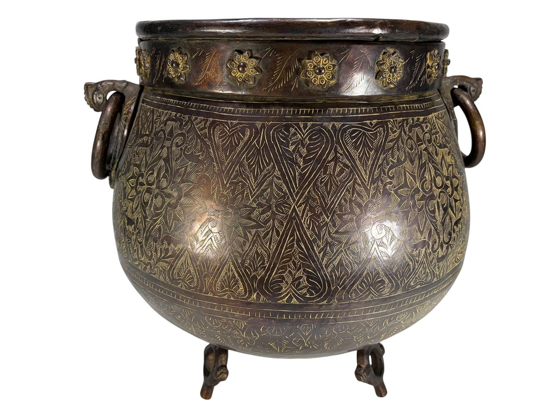 Islamic Indo Persian Engraved Bronze Vessel (1 of 7)