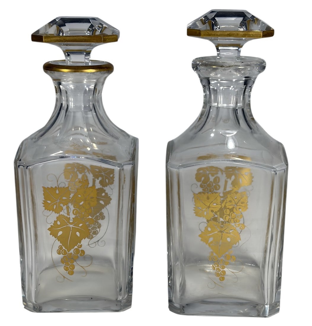 Baccarat Crystal Harcourt Empire Bottles 2pc LOT (1 of 7)