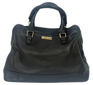 Versace Black Leather Ladies Handbag Purse