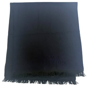 Versace Collection Black Wool Scarf / Shawl