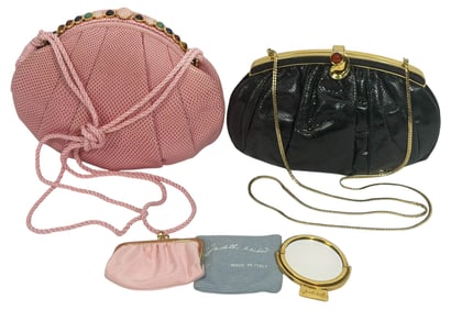 Judith Leiber Evening Purses & Accessories 2pc LOT