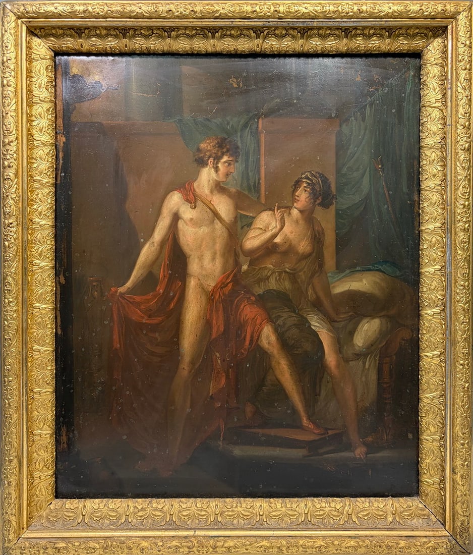 19th C. Neoclassical Oil Painting on Copper (1 of 7)