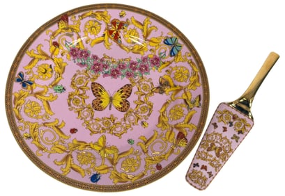 Rosenthal 'Le Jardin de Versace' Cake 2pc SET