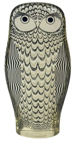 Abraham Palatnik Lucite Owl Paperweight Sculpture