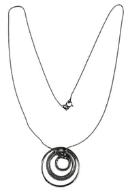 14kt White Gold & Natural 2ct Diamond Necklace