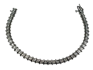 14k White Gold & Natural 1ct Diamond Bracelet