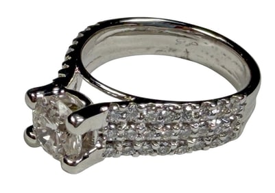 14k WG Lab Grown Diamond & Natural Diamond Ring
