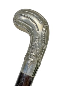 John Pinder English Silver & Wood Cane