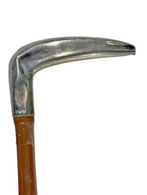 Job Hall London Silver & Bamboo Cane