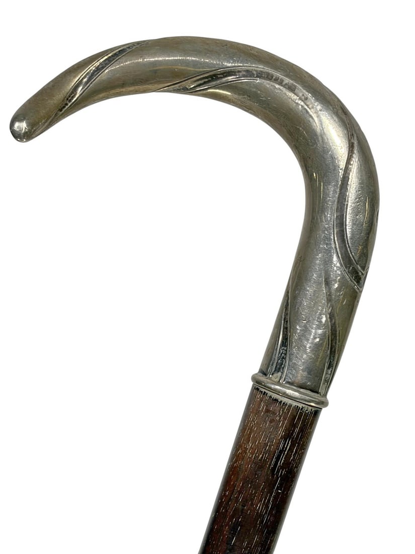 Antique German 800 Silver & Wood Cane (1 of 5)