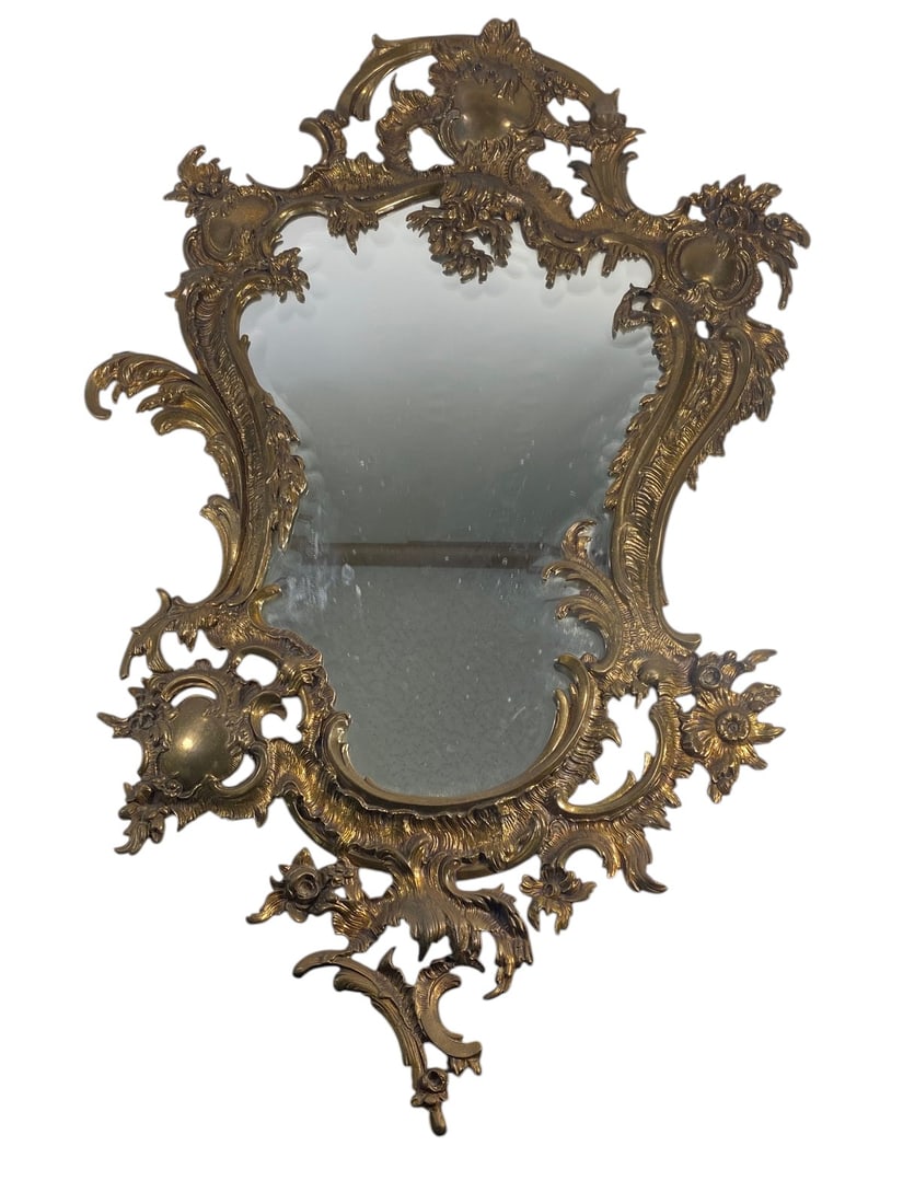 Antique Rococo Style Gilt Bronze Wall Mirror (1 of 8)
