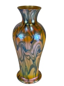 Victor Durand Iridescent American Art Glass Vase