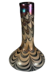 Igor Muller Style Iridescent Art Glass Vase