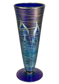 Artist Proof Iridescent Art Glass Vase SIGNED