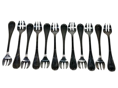Christofle Rubans Silverplated Forks 12pc SET