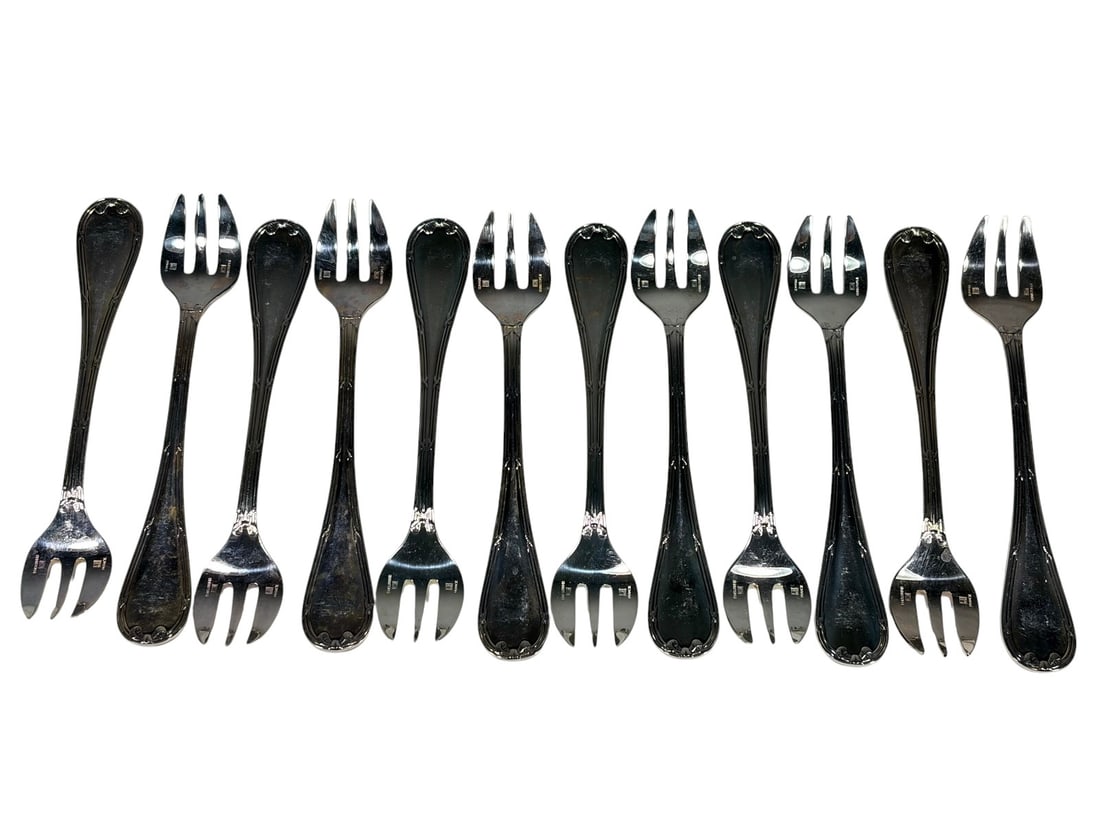 Christofle Rubans Silverplated Forks 12pc SET (1 of 4)