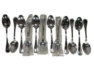 Christofle Rubans Silverplated Spoons 12pc SET