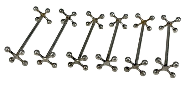 Christofle France Silverplated Knife Rest 6pc SET