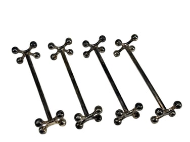 Christofle French Silverplated Knife Rest 4pc LOT