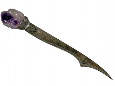 E. Farmer, NY Sterling & Amethyst Letter Opener