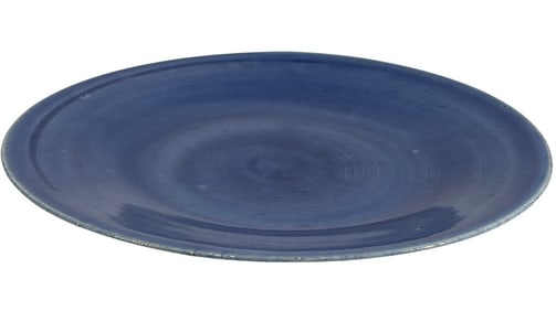 Antique Chinese Glazed Blue Porcelain Dish